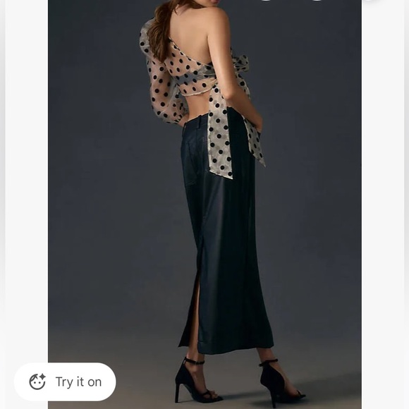 Anthropologie Maeve Collette faux leather maxi skirt - Picture 6 of 6